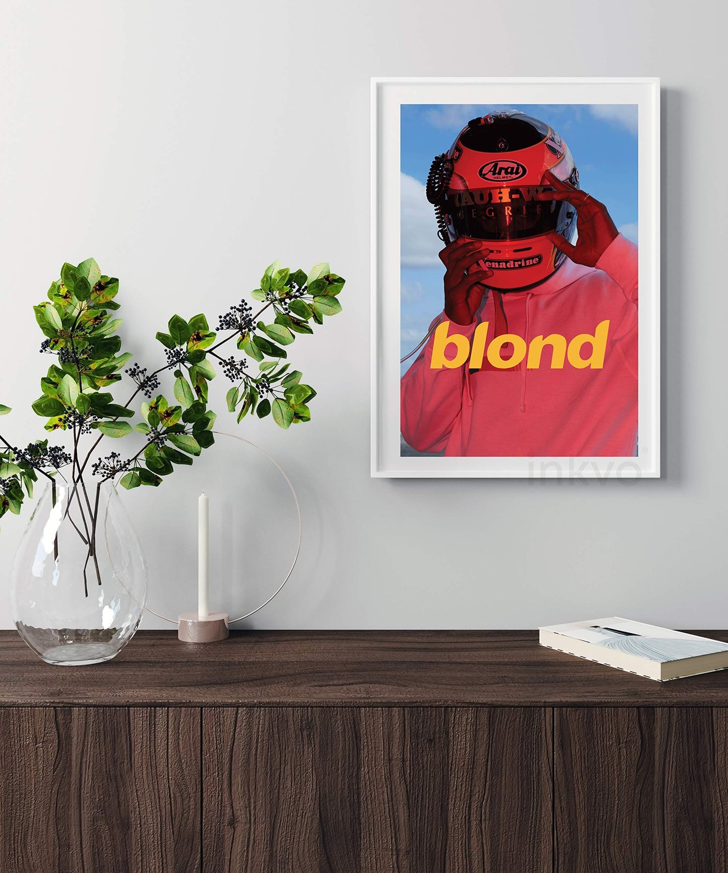 Inkvo Frank Ocean Poster Blond, Moto Blond Album Cover Music Poster, Channel, Blonde, Aesthetic Room Wall Decor, Not Framed, 11 by 17 inches, Premium Silk Art Print