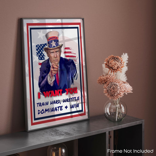 Inspirational Wall Art Co. - President Trump- Wrestling Youth Inspiration College High School Gift Motivational Quotes Posters - Poster Printing - Print for Home Office Decor - 11X14 inches