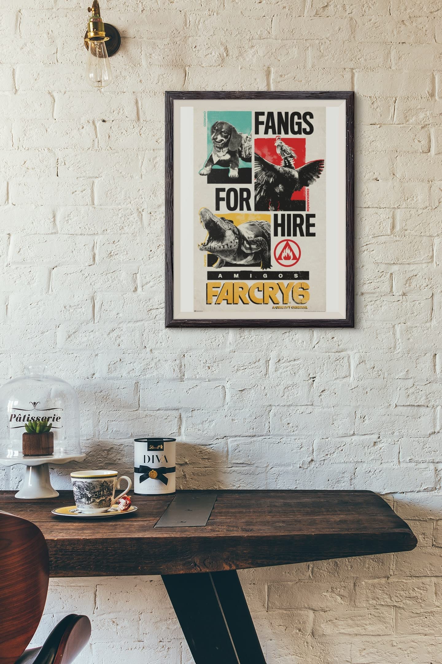 Far Cry 6 Poster Fangs For Hire Chorizo Guapo Chicharron Video Game Gaming Gamer Merchandise Collectibles Collectors Merch Wall Art Gift Room Home Cool Play Cool Wall Decor Art Print Poster 12x18