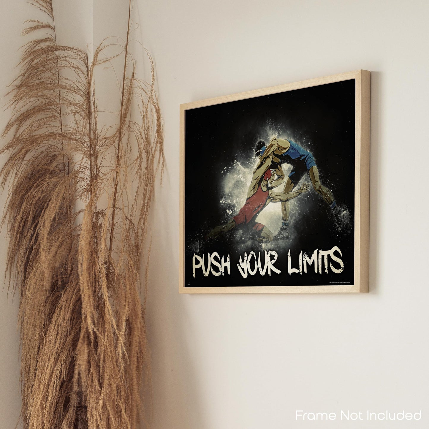 Push Your Limits Motivational Wrestling Poster Wall Art Quotes Print Home Boys Room Gift Classroom Decor 11X14 Inches Unframed