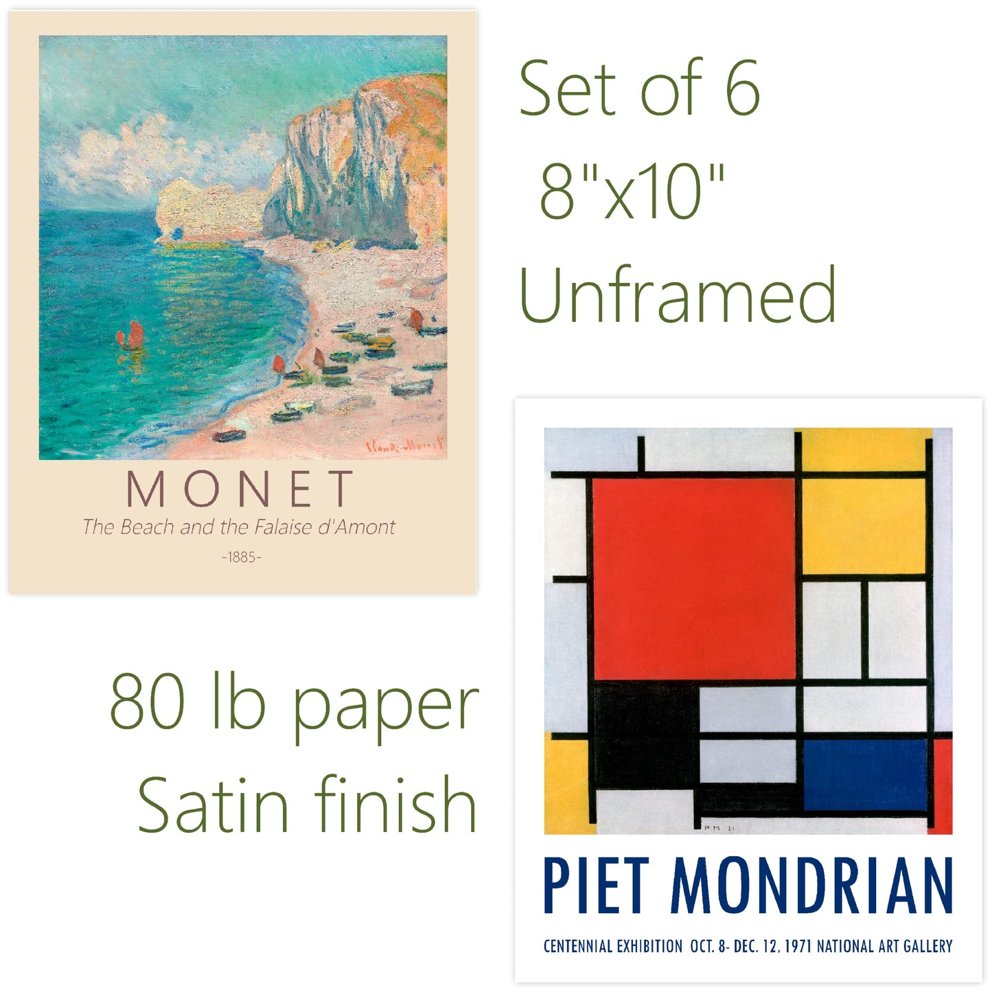 Ink Inc. Museum Posters Gallery Wall Art Print Set | Matisse, Picasso | Set of 9 8x10 | Unframed