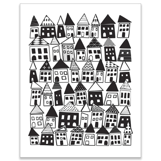 Black and White Minimalist Abstract Wall Art Print - Modern Wall Decor - Midcentury Modern Poster - Nordic Style Scandinavian Line Art - Hygge Boho Artwork - Cuadros Modernos - 8x10 UNFRAMED