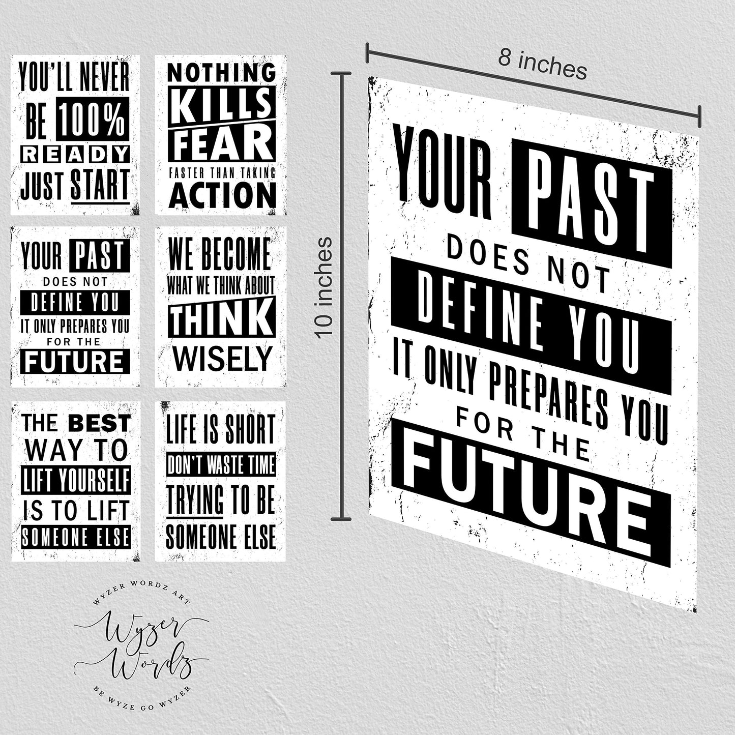 Inspirational Wall art, Quotes Wall Art, Motivational Quotes Wall art, Inspirational Wall Decor, Pictures For Bedroom, Office Wall Decor, Positive Quotes Wall Decor (8x10 Prints Unframed Art Posters)