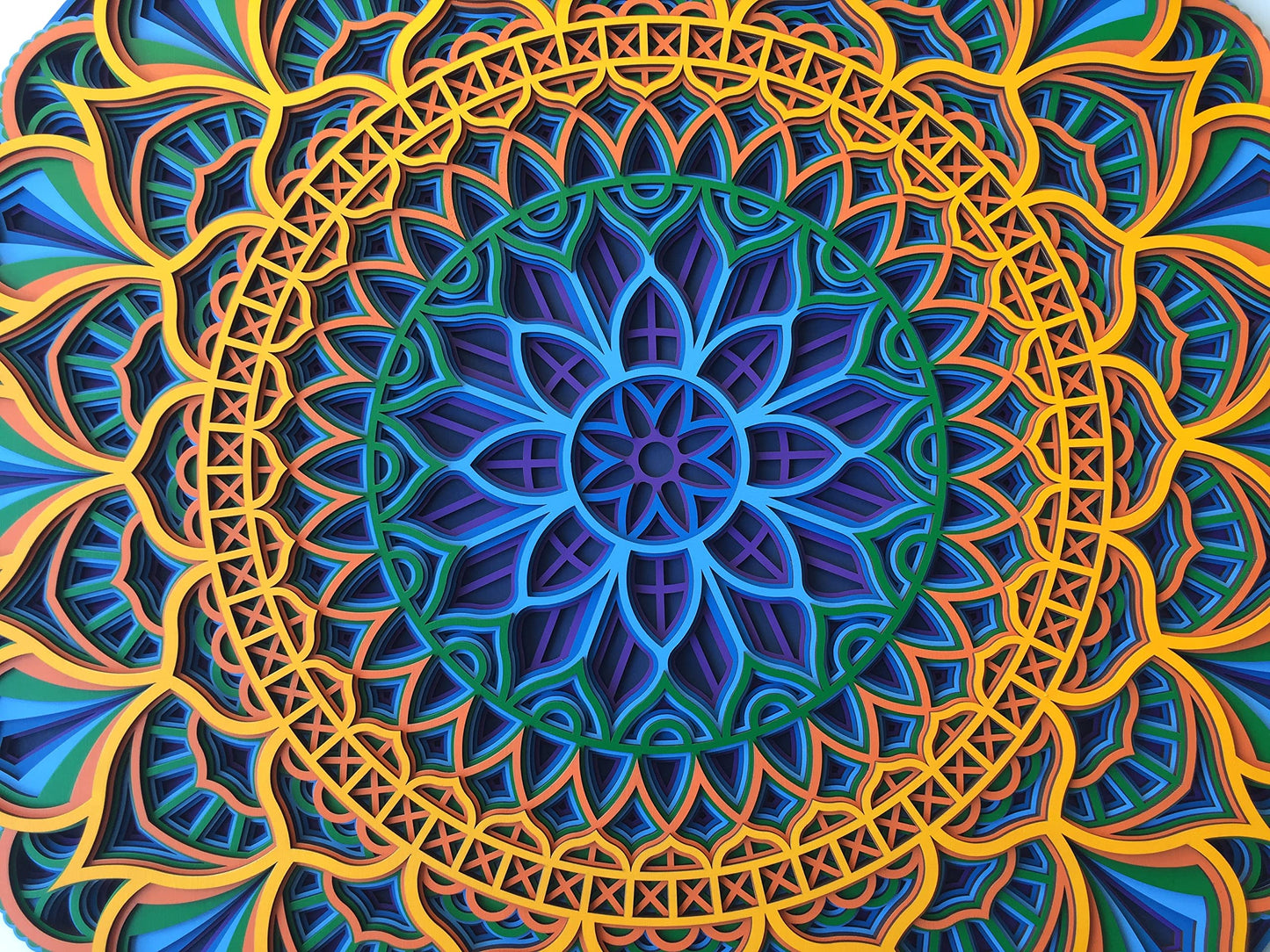 Multilayer Colorful Mandala - Mandala Wall Art, Living Room Wall Art, Home Wall Decor, Living Room Wall Art,Gift Wall Art (58 cm (22.8 inch))