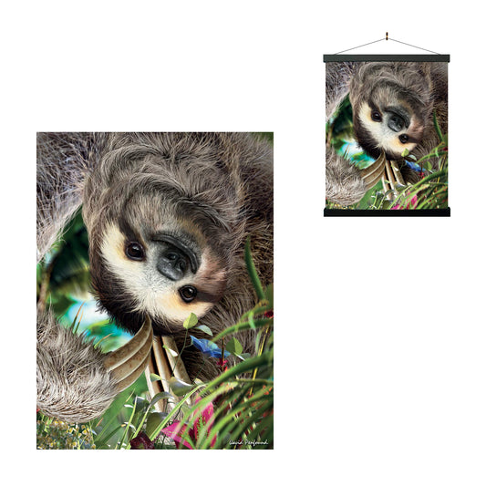 3D LiveLife Lenticular Wall Art Prints - Hangin' Around from Deluxebase. Unframed 3D Sloth Poster. Perfect wall decor. Original artwork licensed from renowned artist, David Penfound