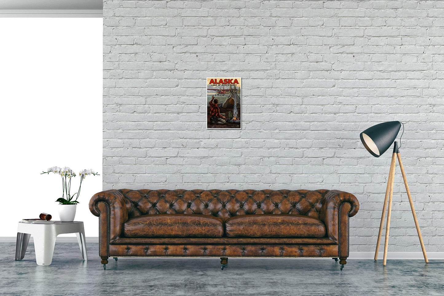 Art of Place Alaska Land of Adventure Wilderness Arrival Plane Giclee Art Print Poster from Travel Artwork by Artist Paul A. Lanquist 12" x 18"