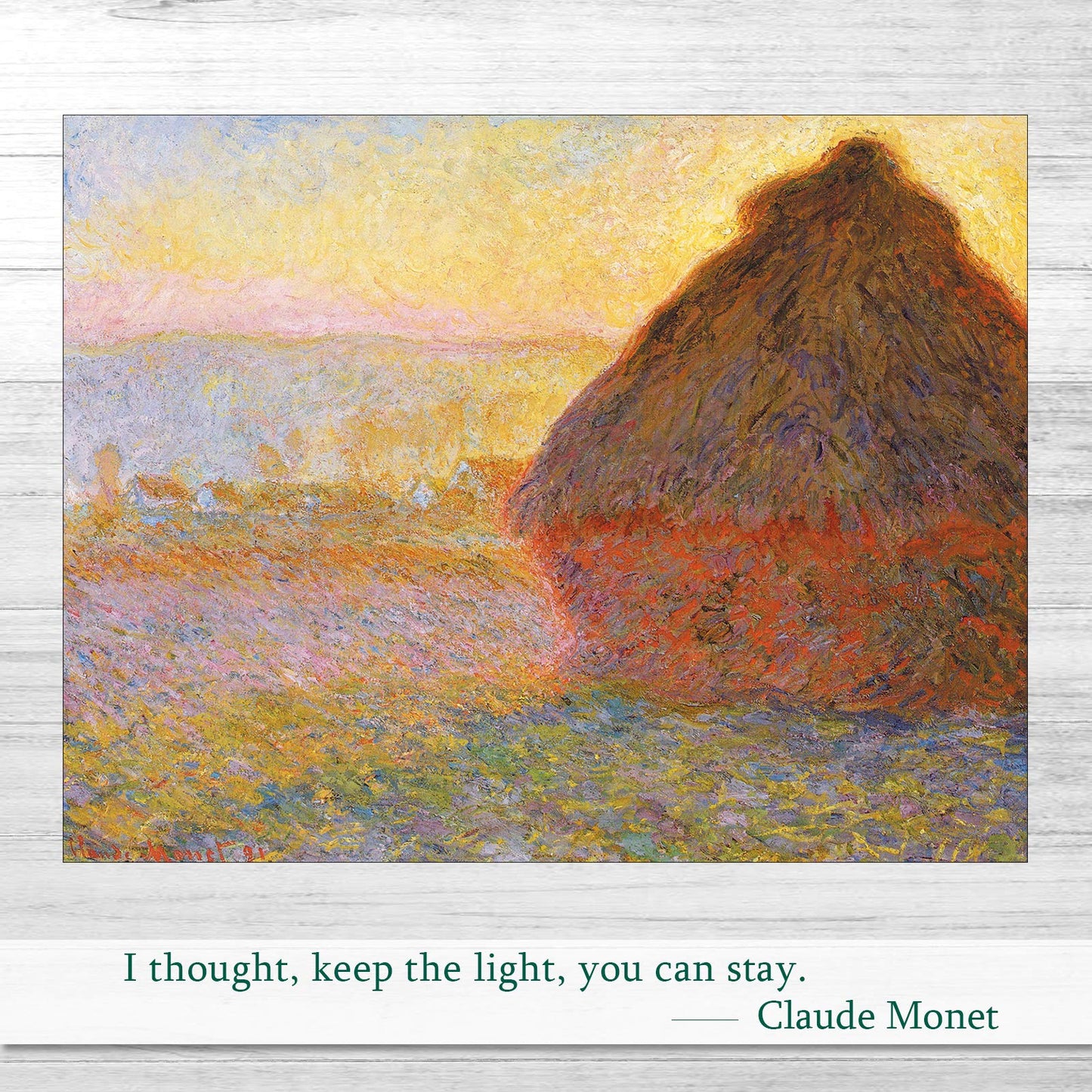 YASEN Claude Monet Wall Art Canvas Print Art Posters and Prints of Famous Painting Monet Sunrise Poster 8x10 Prints Unframed Art Set of 4 Artwork (4 Monet B)