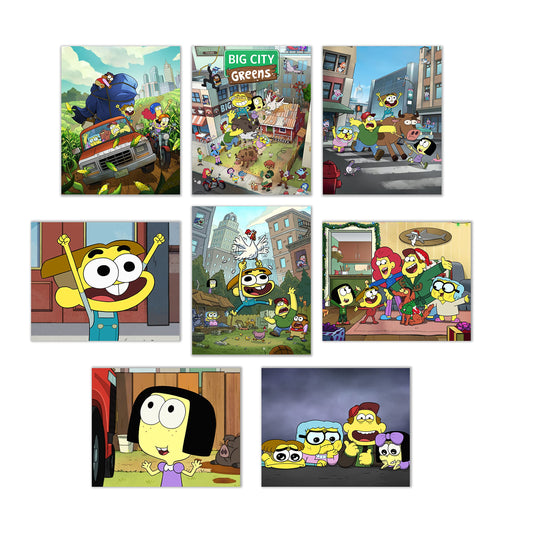 Big City Greens Poster Prints - Set of 8 (8 inches x 10 inches) - Kids Wall Art Decor