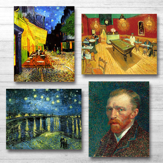 YASEN Van Gogh Canvas Wall Art Posters And Prints Of Famous Painting Abstract Wall Art Prints Unframed Art 8x10 Vincent Van Gogh Poster Artwork (4 Pack B)