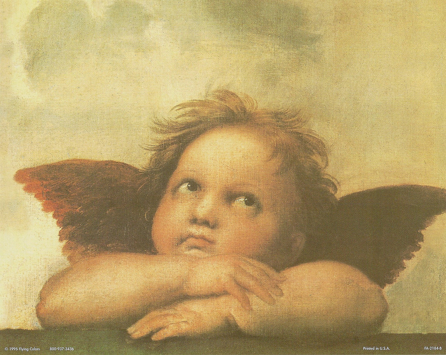Little Angel Cherub Of Sistine Madonna Raphael Wall Decor Picture Art Print Poster (16x20)