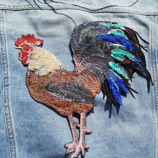 Moks461 Bird Patch, Large patch, Rooster Patch