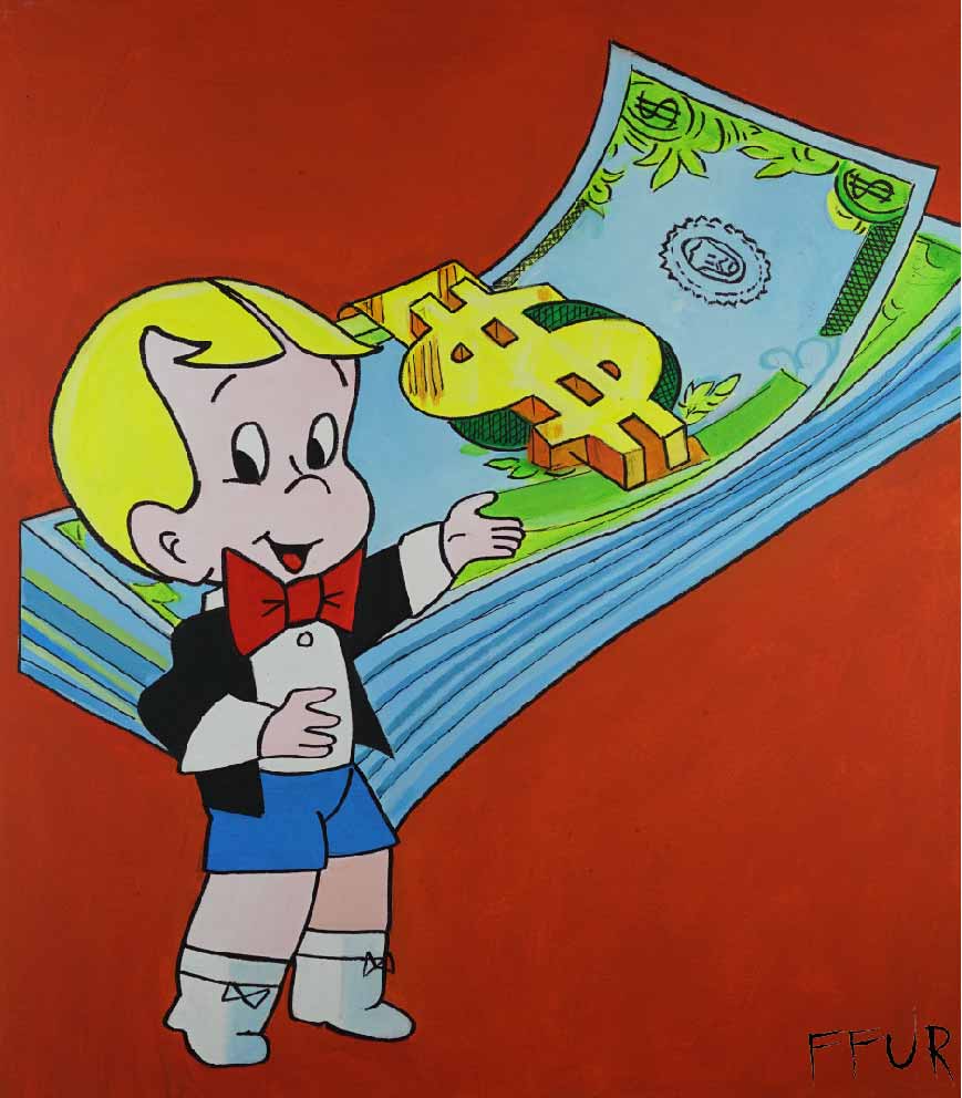 Original Art "Big Money Stack" by Artist FFUR