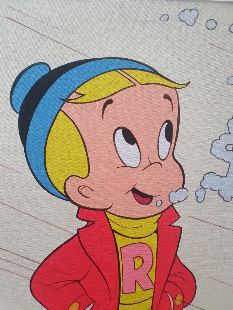 Contemporary Canvas Print "Cool Walk": A striking work of art by an artist, with bold brushstrokes and vibrant colors creating a sense of movement and energy by FFUR