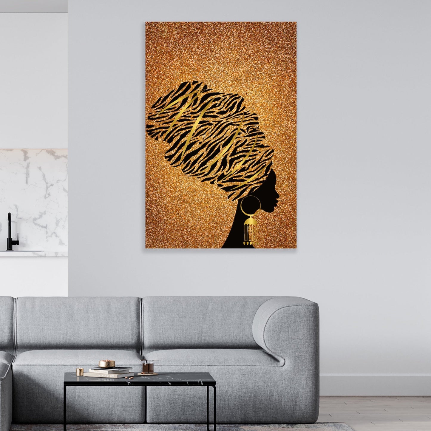 Gold Details Queen Canvas