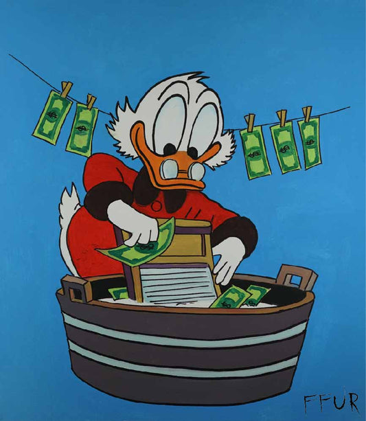 Scrooge Mcduck Canvas by FFUR Artist
