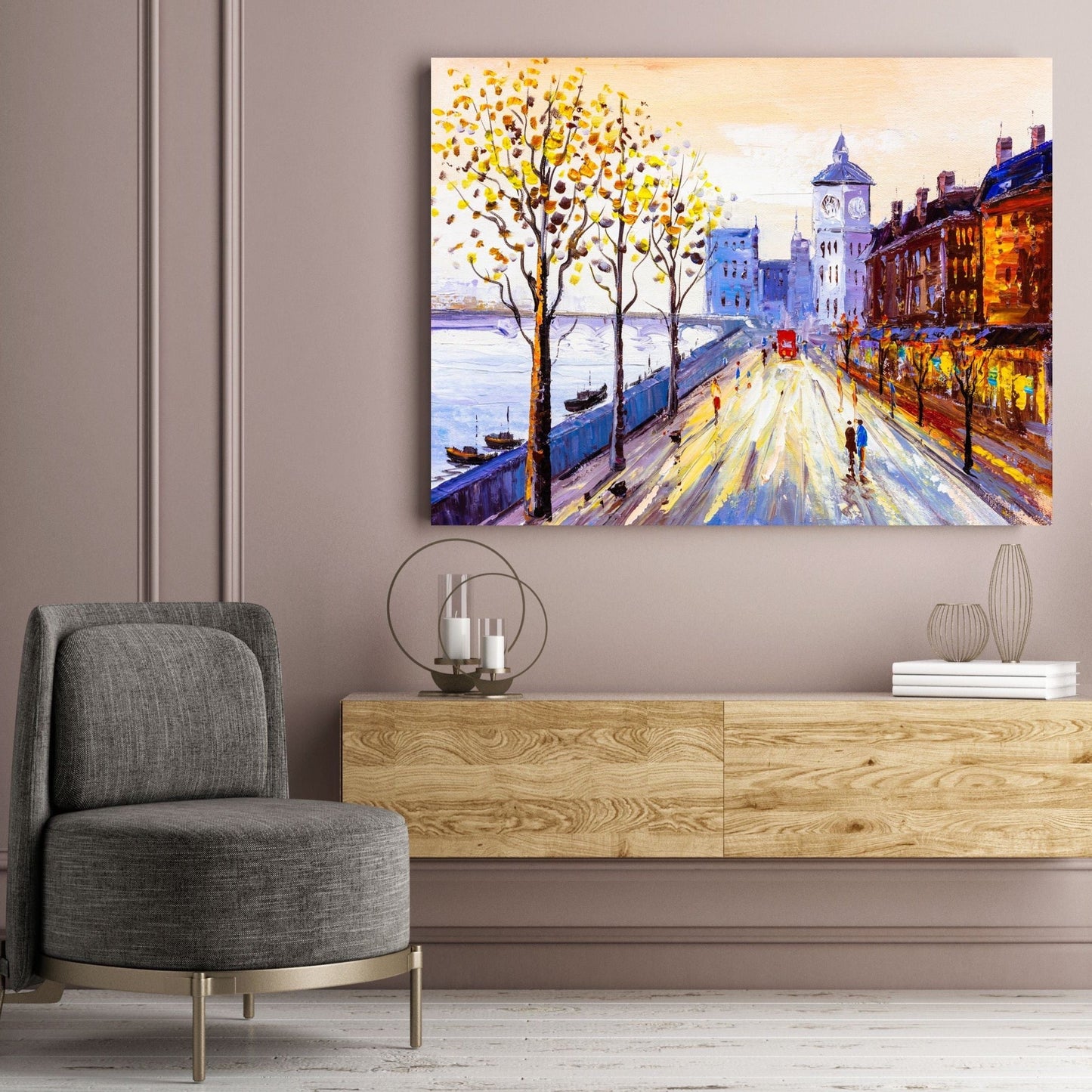 City By The Water Canvas
