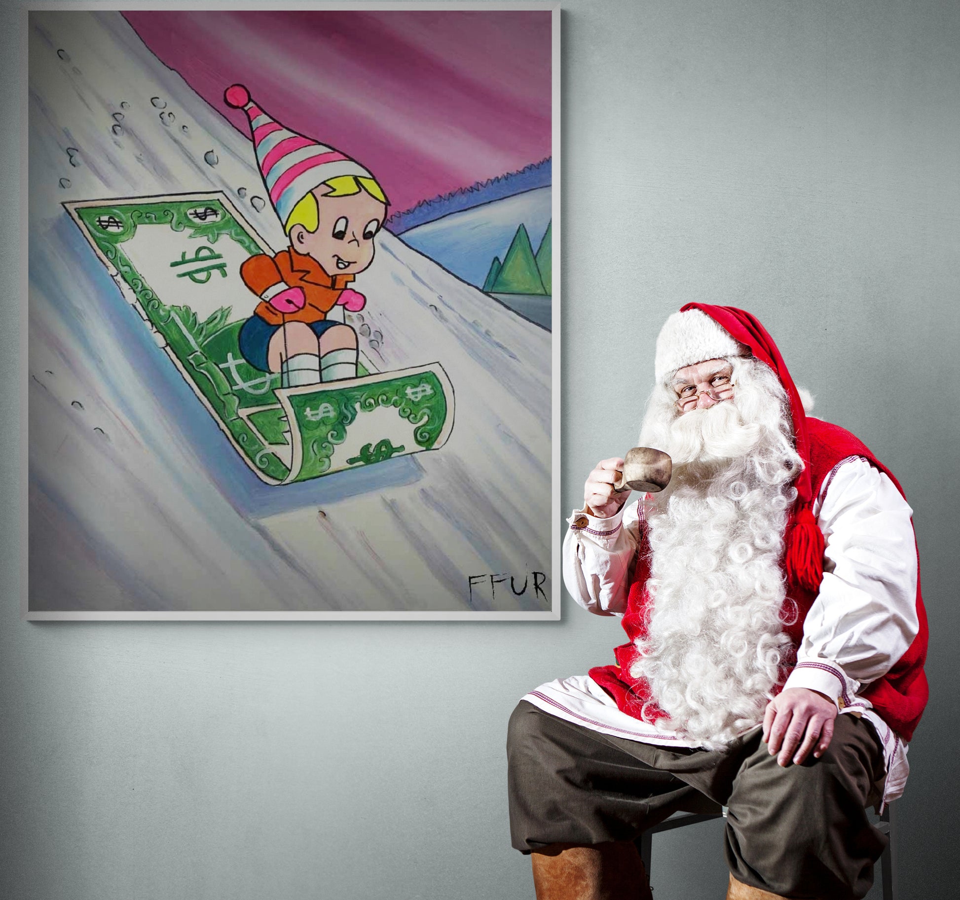 Richie Rich Wall Art Canvas - Christmas Deco