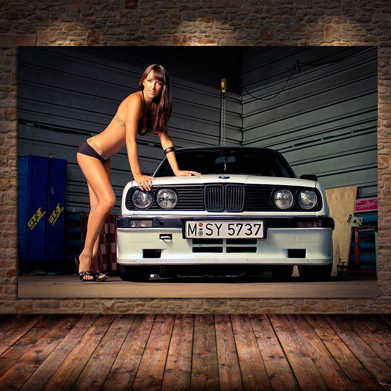 Wall Art Canvas Painting BMW M3 E30 Super Racing Car Poster