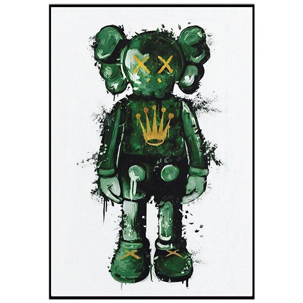 Kaws x Rolex Graffiti Canvas Print: Street Art Meets Luxury Watches