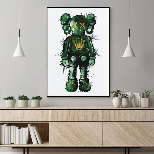 Kaws x Rolex Graffiti Canvas Print: Street Art Meets Luxury Watches