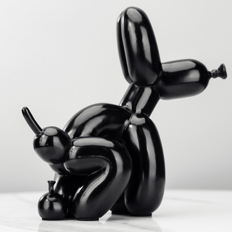 Jeff Koons Inspired Poop Balloon Dog Statue Home Decoration Resin Art Sculpture