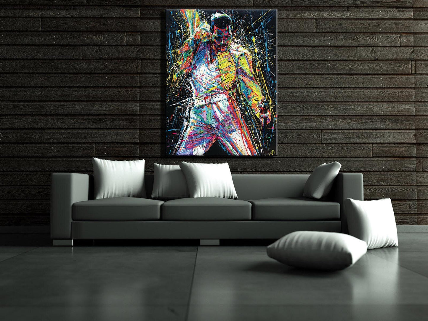 British Band Singer Freddie Mercury Poster Wall Art Canvas Colorful Print Living Room Modern Painting Bedroom Home Decoration
