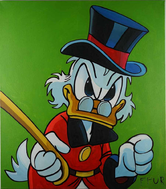 Scrooge McDuck Canvas - "No Handouts" by FFUR