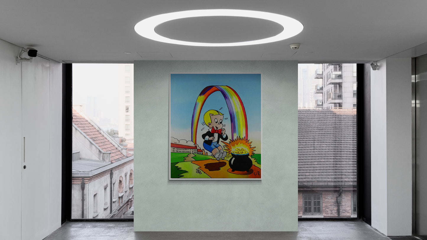 Richie Rich Canvas - "Rainbow Gold Pot" by FFUR