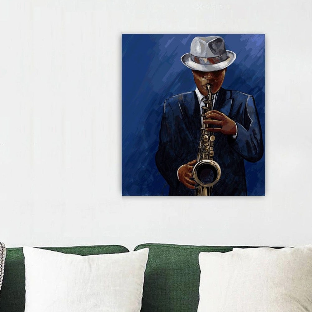 The Sax Musician Canvas