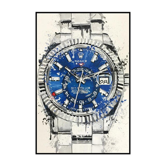 Rolex Wall Art: Graffiti Poster Canvas Painting