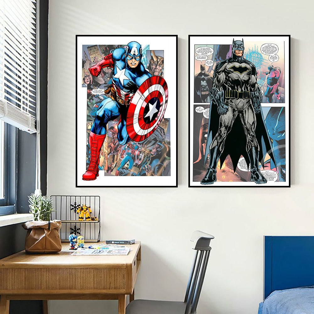 Bring Your Favorite Marvel Characters to Life with our Movie Poster Canvas Painting Collection
