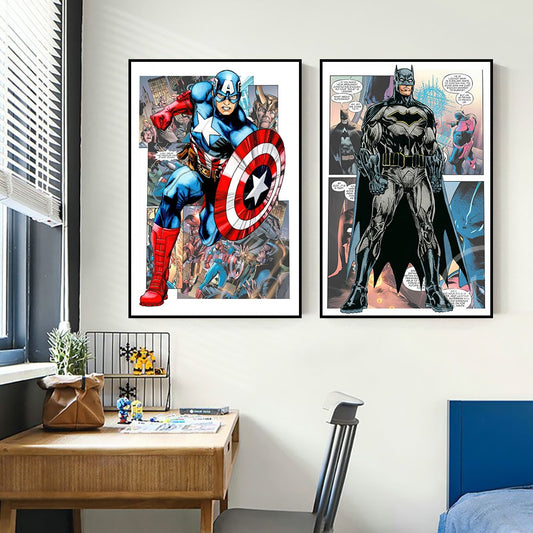 Bring Your Favorite Marvel Characters to Life with our Movie Poster Canvas Painting Collection