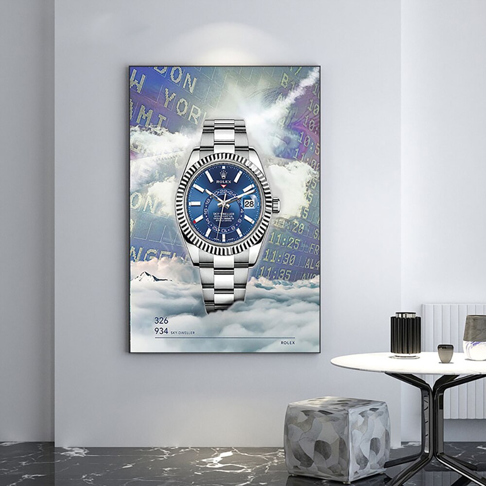 Rolex Wall Art: Graffiti Poster Canvas Painting