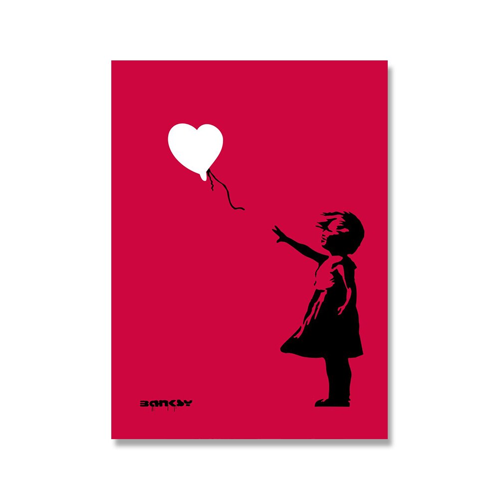 Abstract Banksy Graffiti Wall Art Canvas: Add a Touch of Urban Style to Your Decor