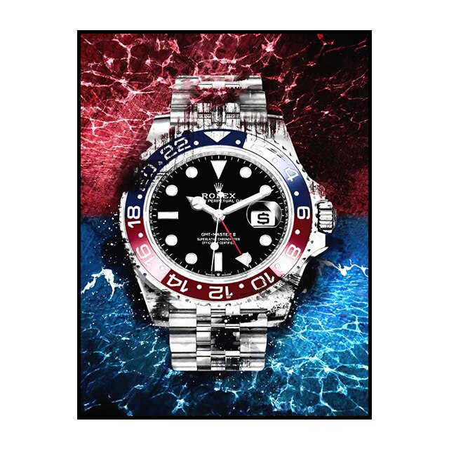 Rolex Wall Art: Graffiti Poster Canvas Painting