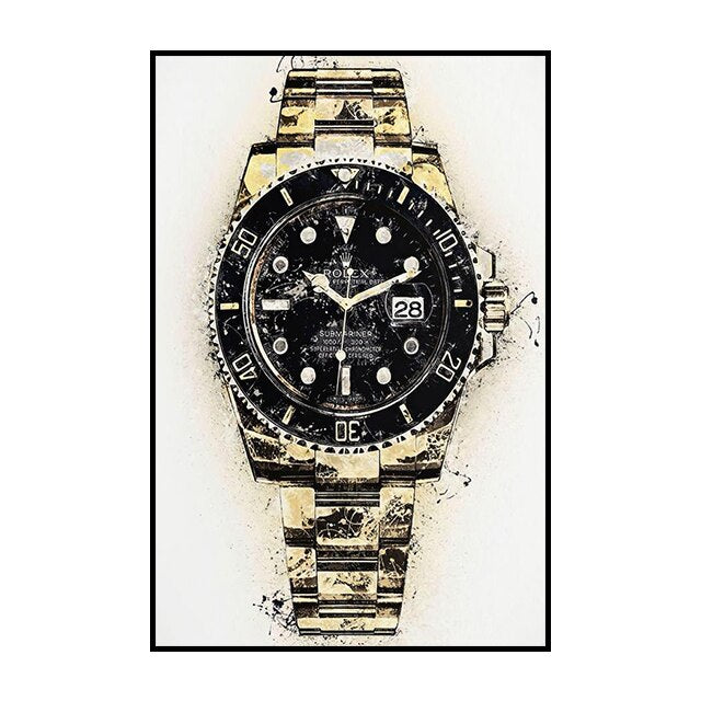 Rolex Wall Art: Graffiti Poster Canvas Painting