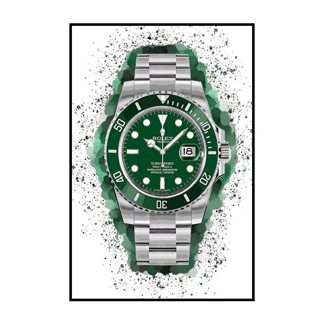 Rolex Wall Art: Graffiti Poster Canvas Painting