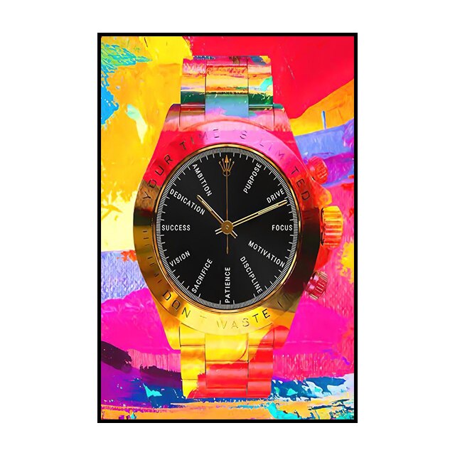 Rolex Wall Art: Graffiti Poster Canvas Painting