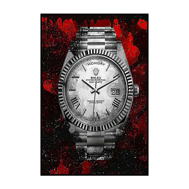 Rolex Wall Art: Graffiti Poster Canvas Painting