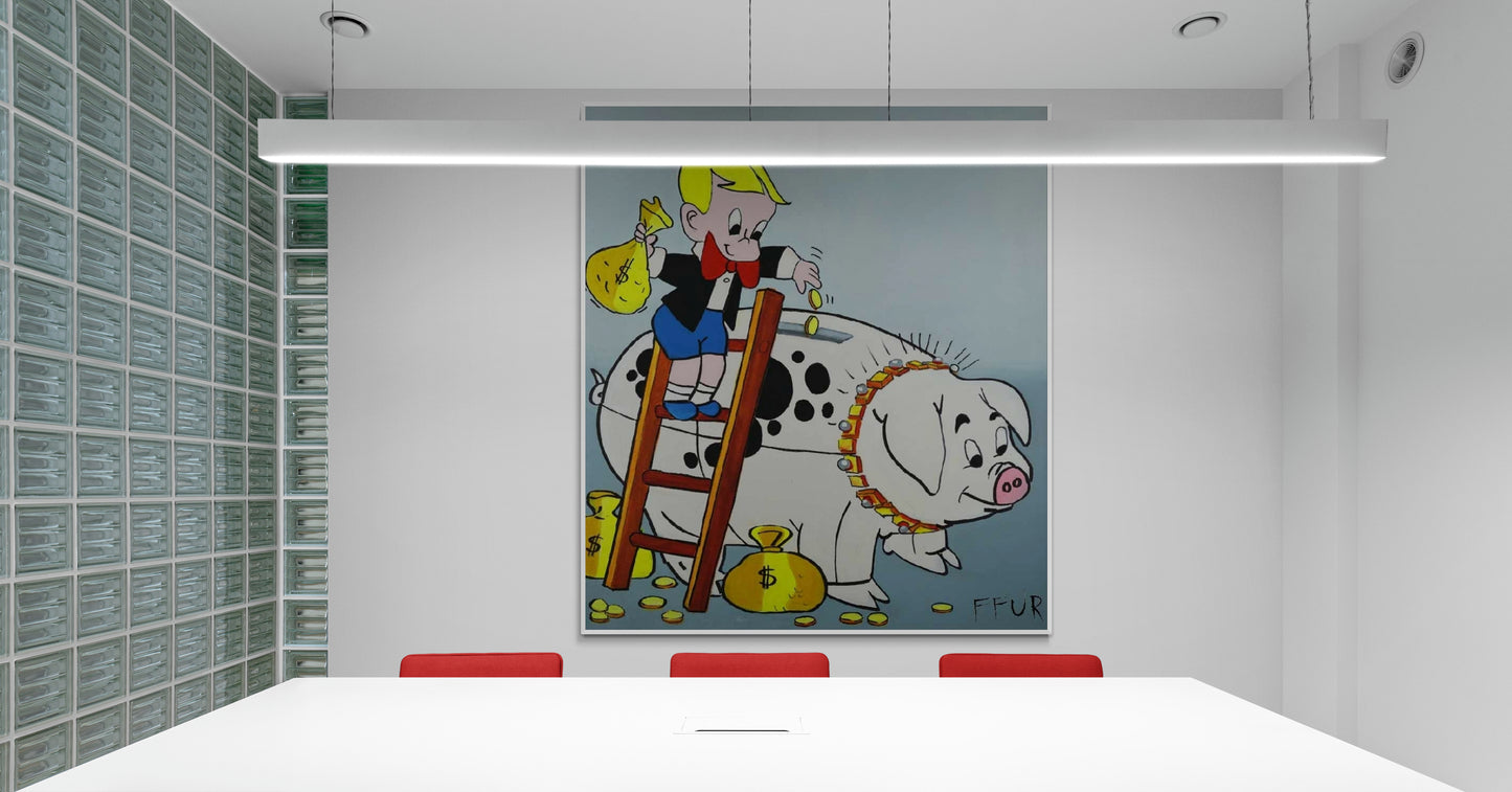 Richie Rich Canvas - "Saving Big" by FFUR