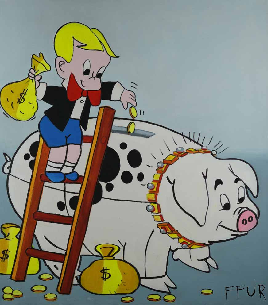 Original Art "Saving Big" by Artist FFUR