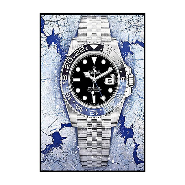 Rolex Wall Art: Graffiti Poster Canvas Painting