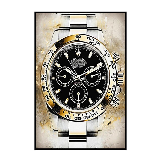 Rolex Wall Art: Graffiti Poster Canvas Painting