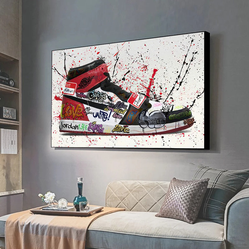 Sneaker enthusiast's dream canvas wall art