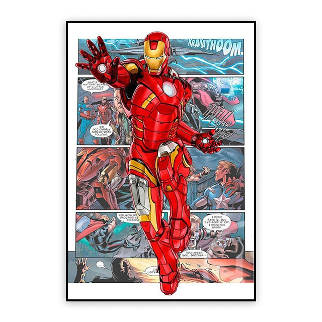 Bring Your Favorite Marvel Characters to Life with our Movie Poster Canvas Painting Collection