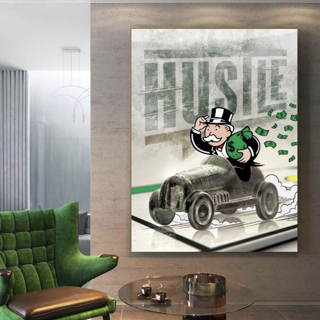 Monopoly Man Hustle Canvas Art: Add Fun and Style to Your Space