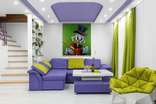 Scrooge McDuck Wall Art Canvas Living Room Wall Art