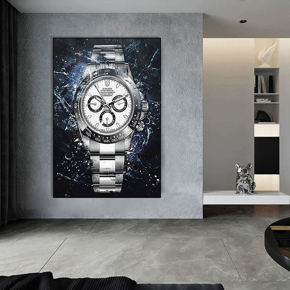 Rolex Wall Art: Graffiti Poster Canvas Painting