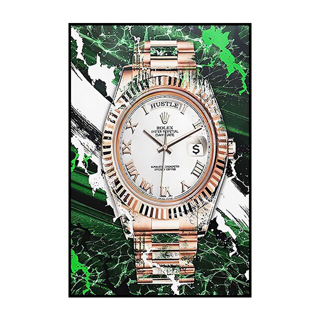 Rolex Wall Art: Graffiti Poster Canvas Painting