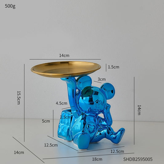 Electroplated Ceramic BearBrick Sculpture Home Deco Statue